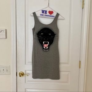 H&M Form Fitting Panther Dress Small